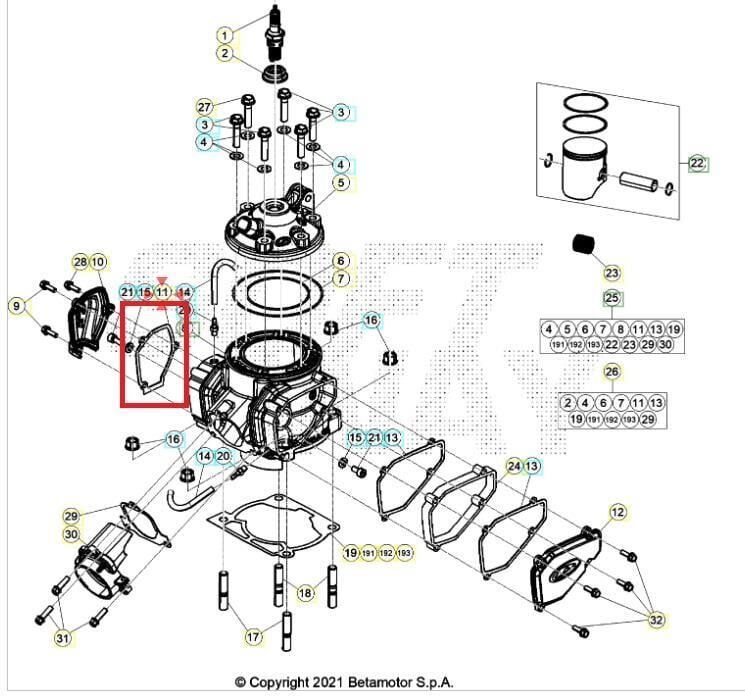 Cover Gasket Beta Orj Yp B8-1