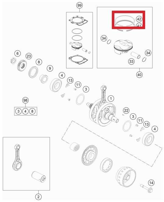 Compressıon Rıng 250  Ktm Orj Yp