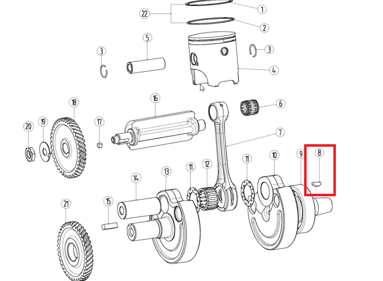 Kayo Kt 250 - Yuki Krank Mil Tırnak A6