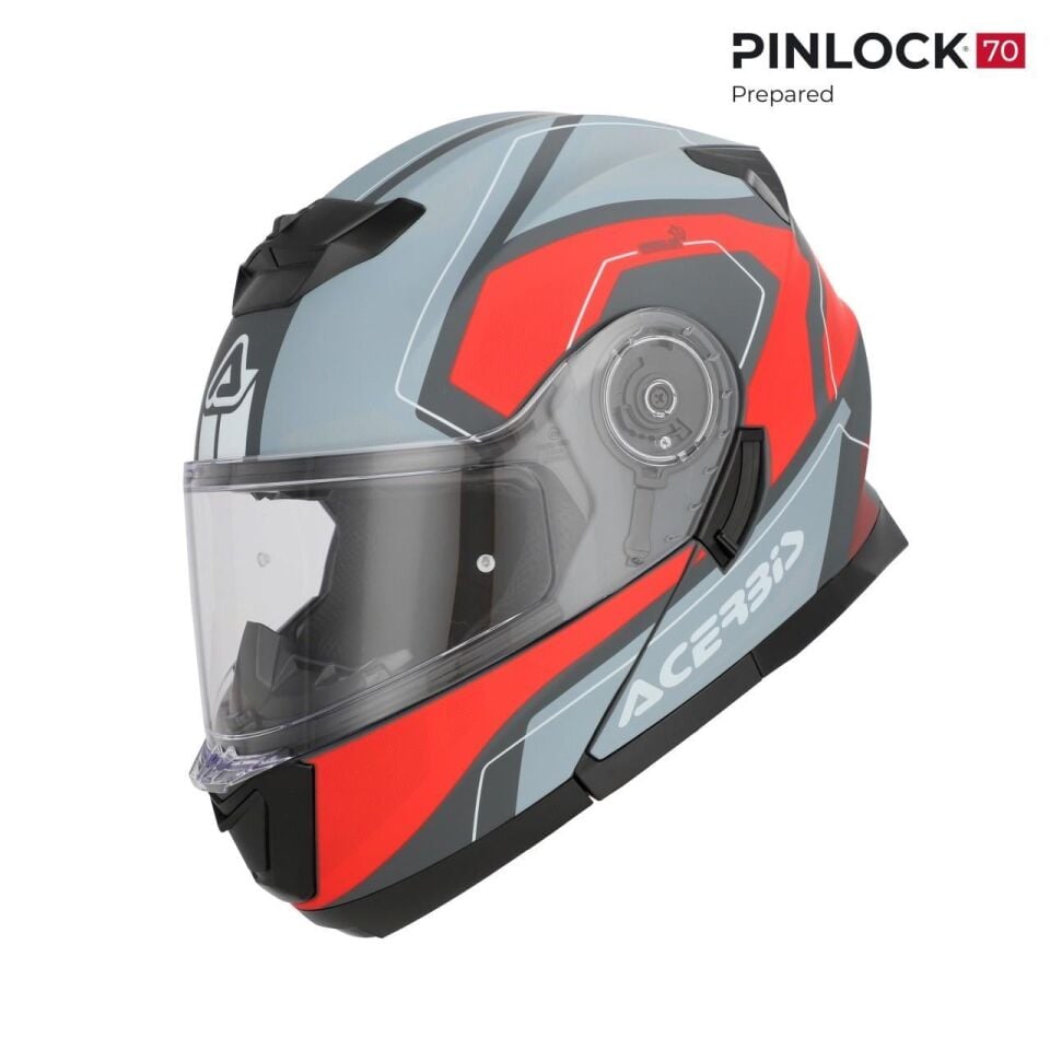 Acerbis Serel 22-06 Kask Gri Kırmızı