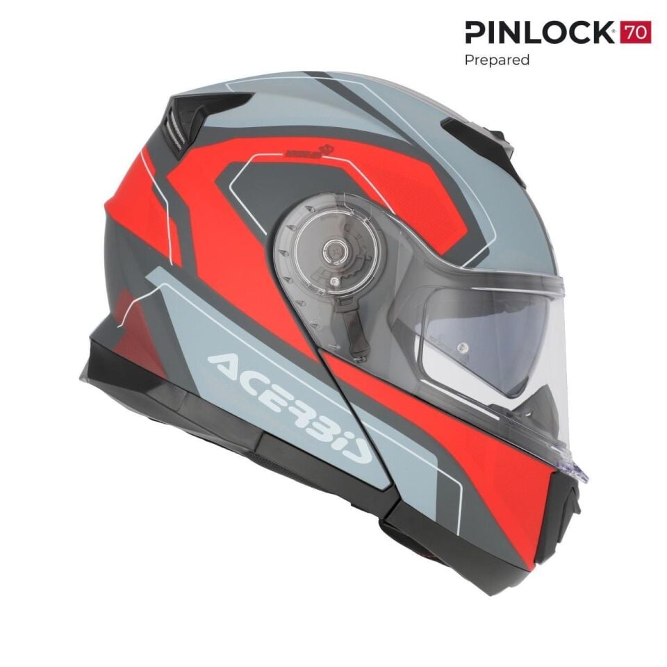 Acerbis Serel 22-06 Kask Gri Kırmızı
