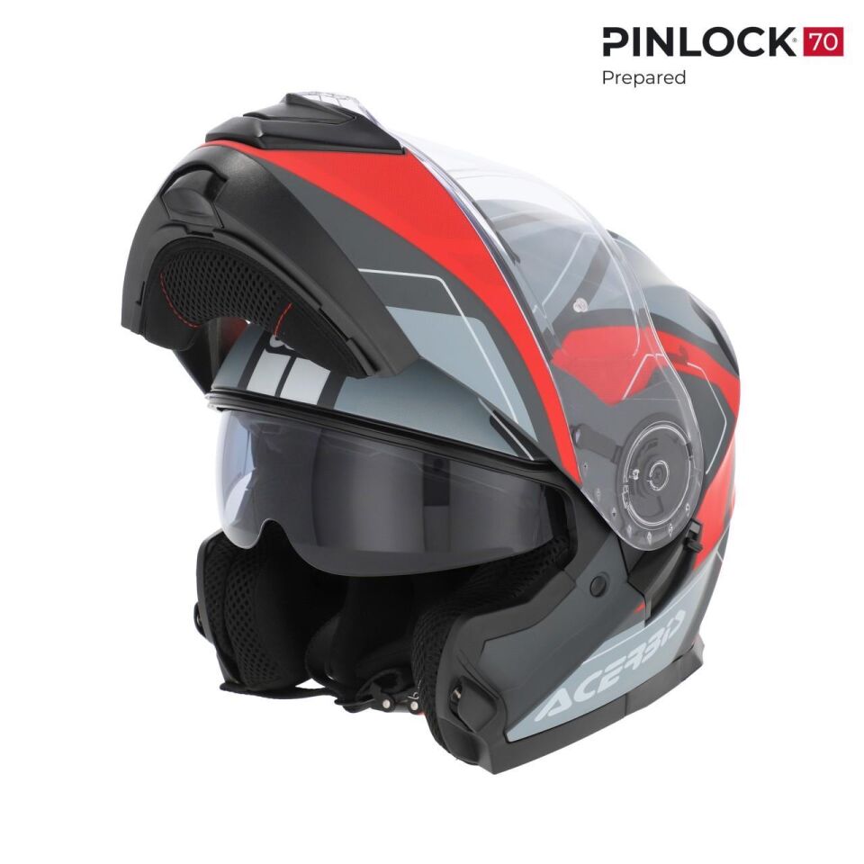 Acerbis Serel 22-06 Kask Gri Kırmızı