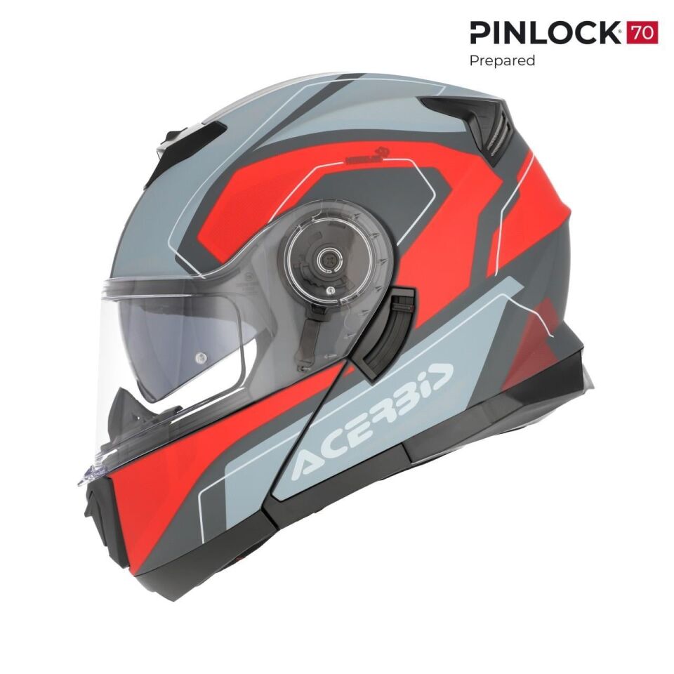 Acerbis Serel 22-06 Kask Gri Kırmızı