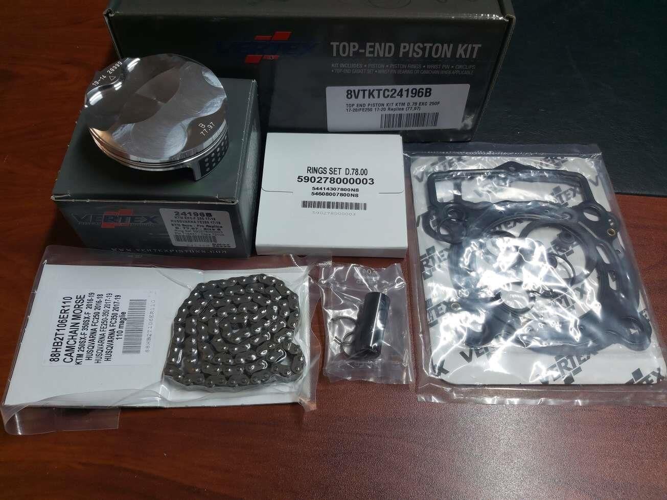 Vertex Ktm 250 Exc-F 17-20 Piston D.77.97 Conta Se