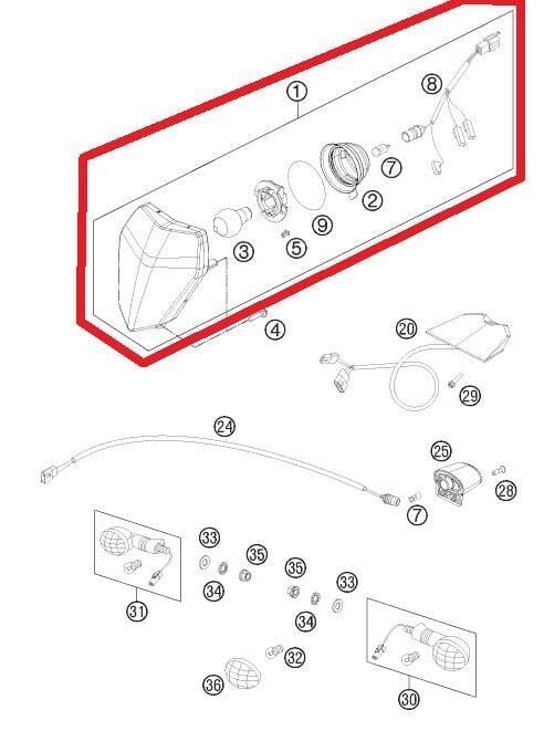 Head Lıght Kpl Exc 08 Ktm Orj Yp