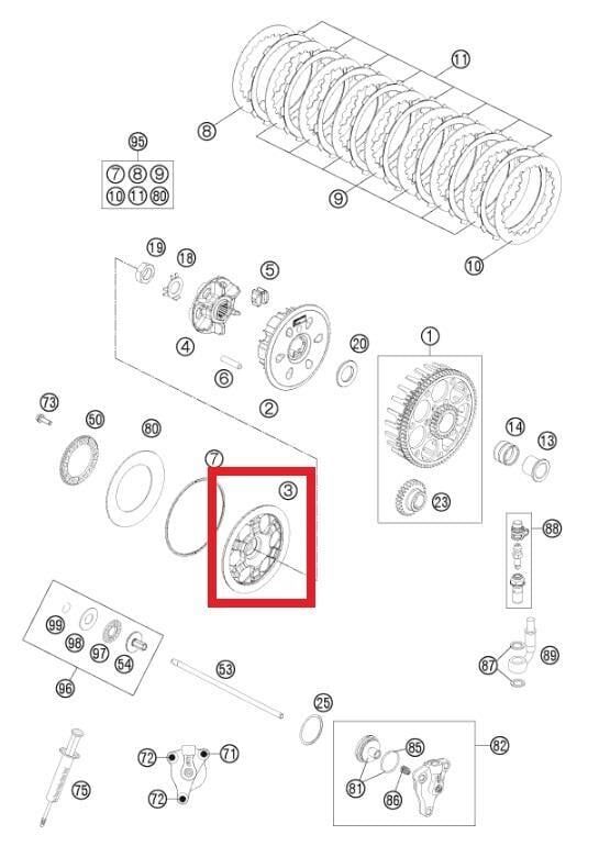 Clutch Pressure Cap Ktm Orj Yp K2