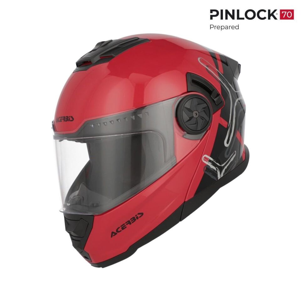 Acerbis Rıder Garphıc 22-06 Kask Siyah Kırmızı