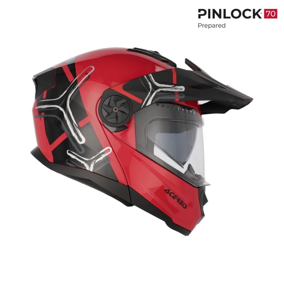 Acerbis Rıder Garphıc 22-06 Kask Siyah Kırmızı