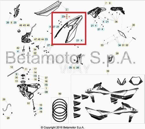 Beta RR 13-17 Arka Çamurluk Kırmızı