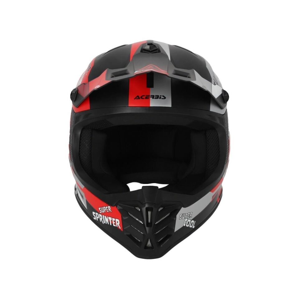Acerbis Profıle Çocuk Kask Siyah Kırmızı