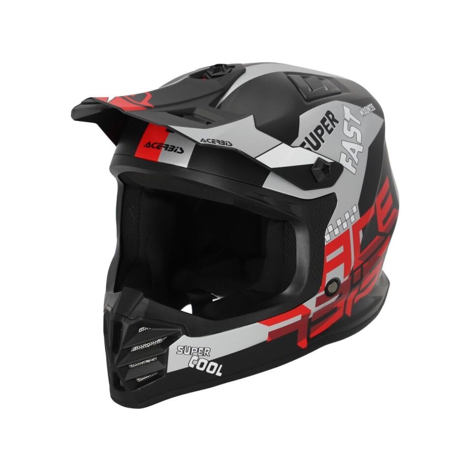Acerbis Profıle Çocuk Kask Siyah Kırmızı