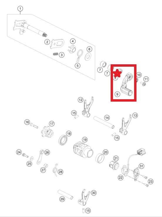 Shıft Lever Cpl Ktm Orj Yp