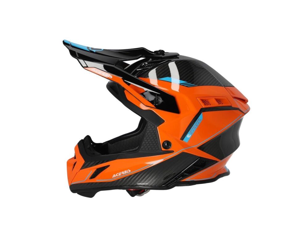 Acerbis Steel Carbon 22-06 Kask Siyah Turuncu
