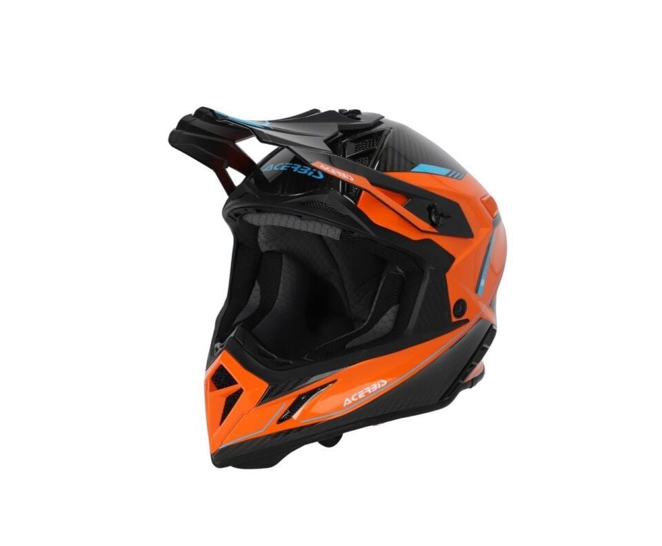 Acerbis Steel Carbon 22-06 Kask Siyah Turuncu