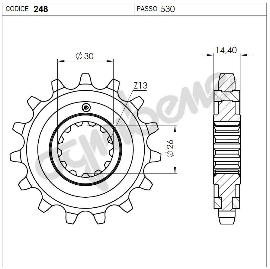 Honda 750/900 Ognıbene Ön Dişli 16T
