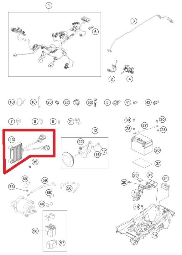 Voltage Regulator Ktm Orj Yp A5-2