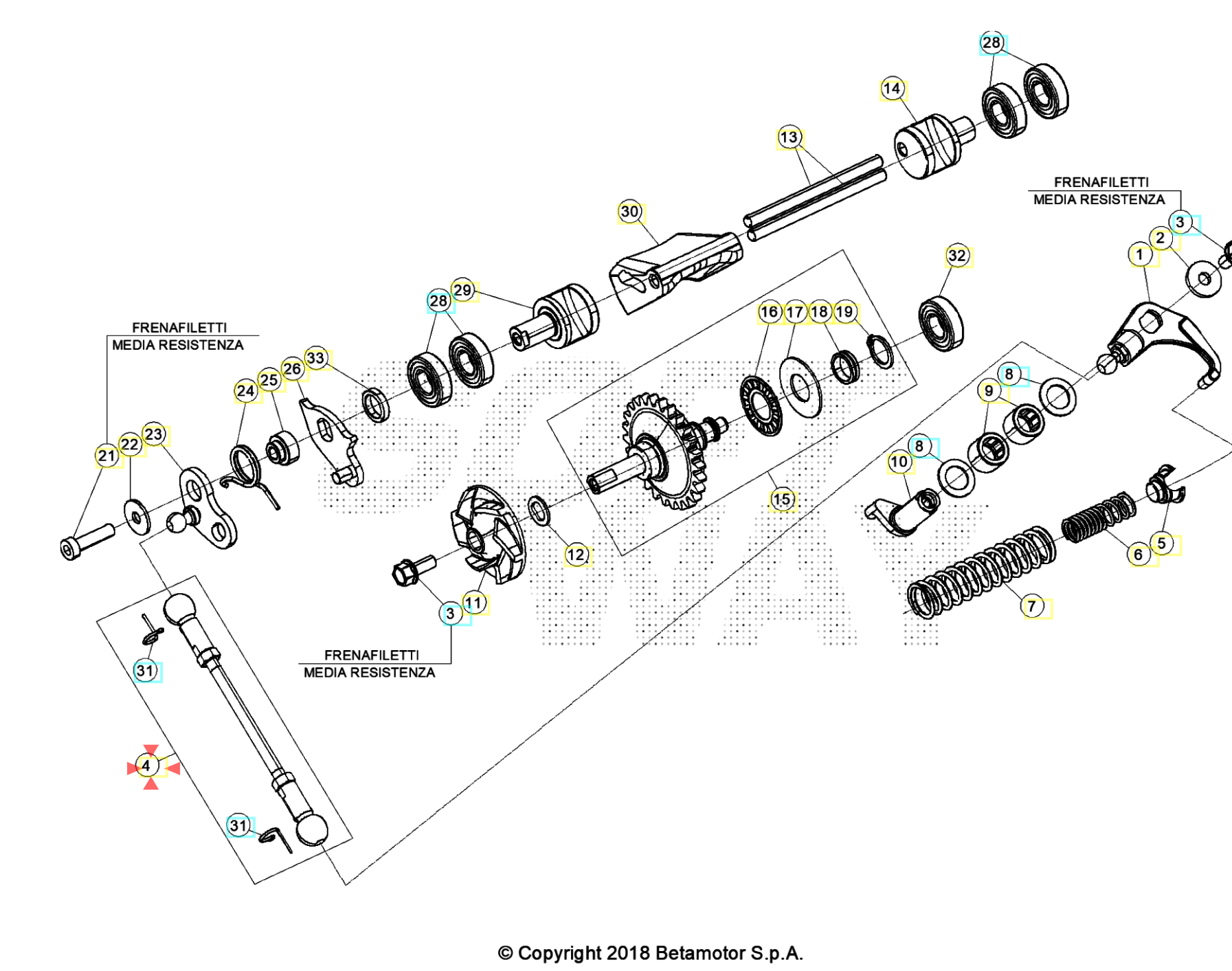 Valve Control Rod Beta Orj Yp B13-3