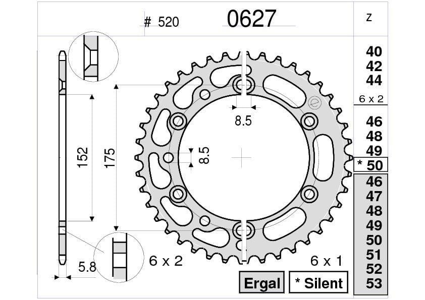 Yamaha Ognıbene Arka Dişli 44T
