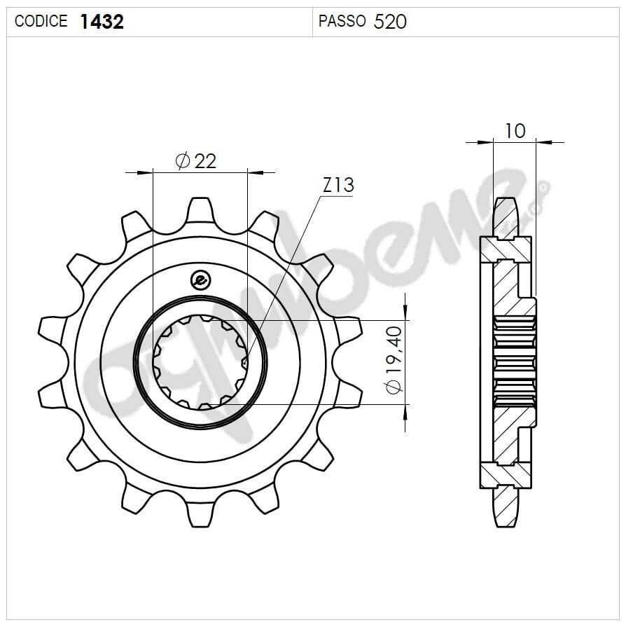 Suzukı 250 Ognıbene Ön Dişli 14T