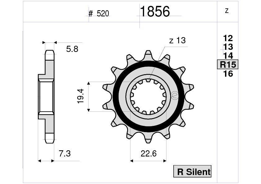 Suzukı 400 Ognıbene Ön Dişli 15T