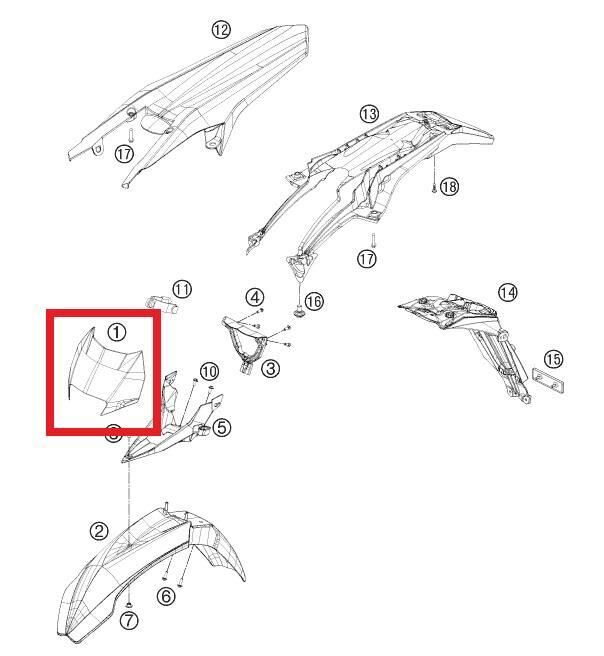 Head Lıght Mask Whıte 2010 Ktm Orj Yp K2