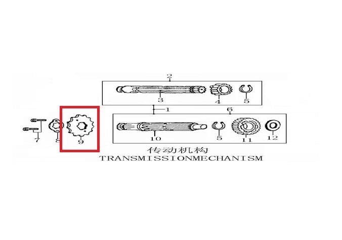 Kayo Ts 90 Geri Vites Dişlisi A1