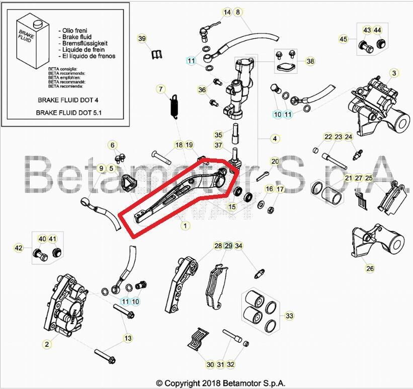 Brake Lever Assy Rr4T My10 Beta Orj Yp B6-2