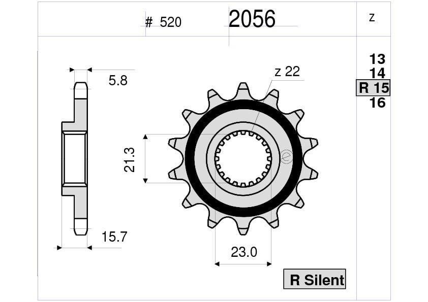Yamaha 600 Ognıbene Ön Dişli 15T