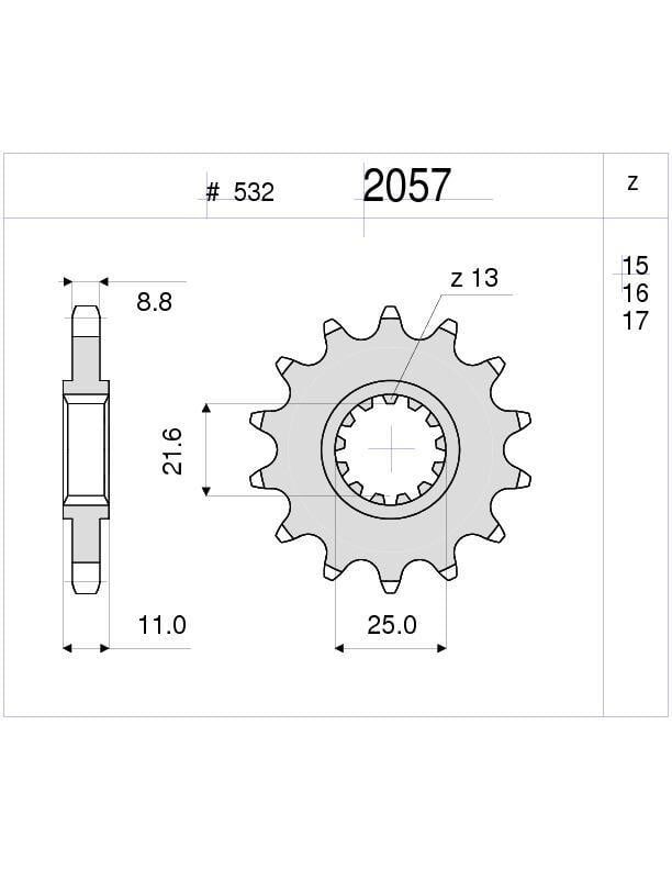 Yamaha 1000 Ognıbene Ön Dişli 16T