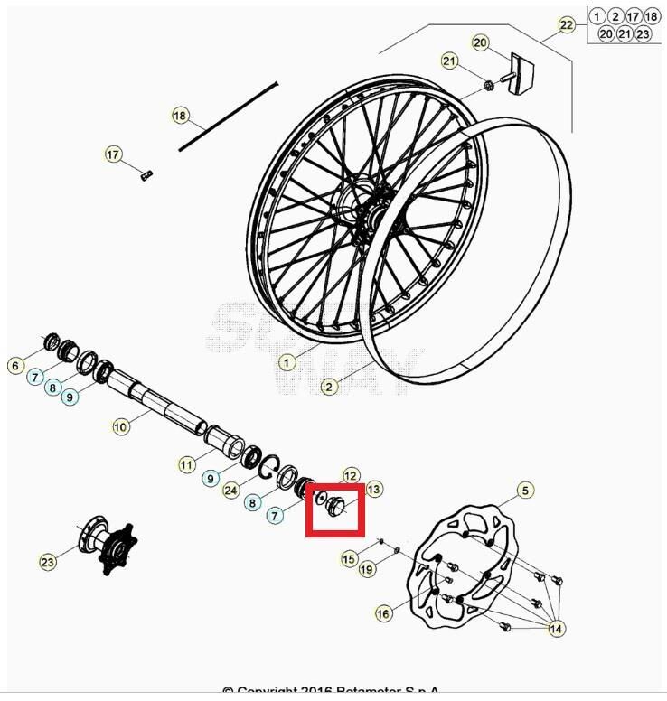 Plug Front Wheel Spındle Beta Orj Yp B11-1