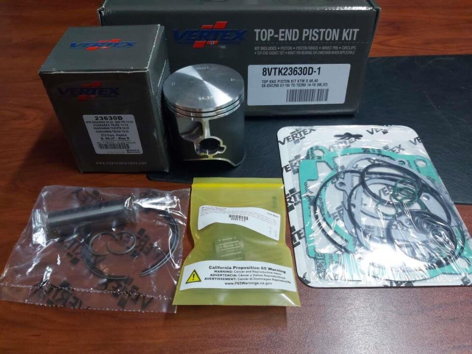 Vertex Ktm 250 Exc 07-16 Piston D.66.37 Conta Set