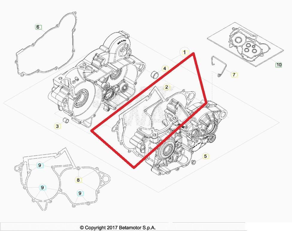 Crankcase Gasket Beta Orj Yp
