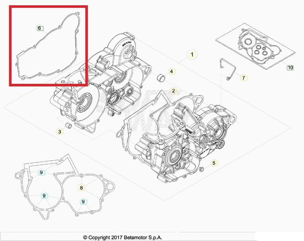 Gasket Clutch Cover Inner Beta Orj Yp