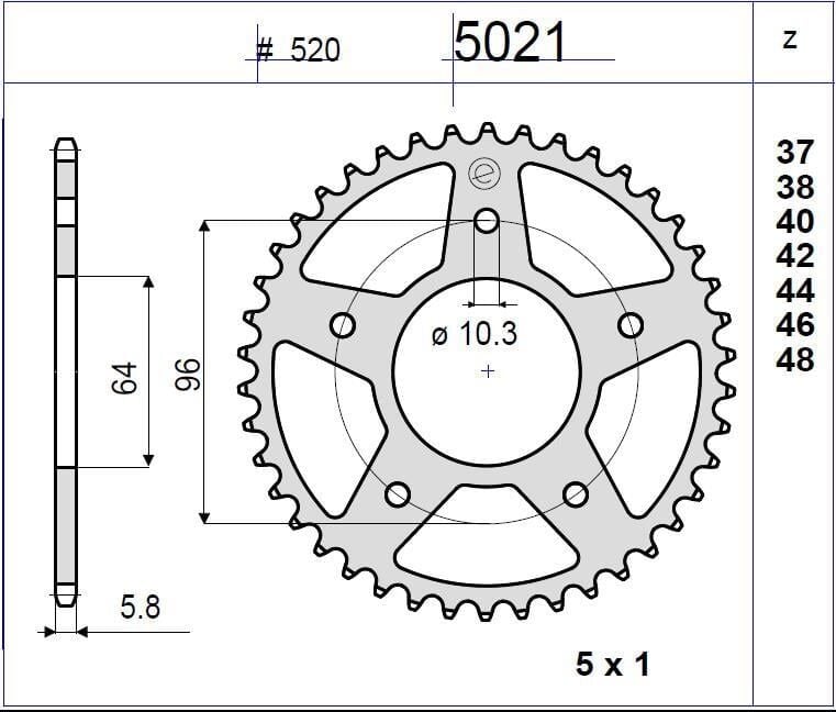 Honda 250 Cbf Ognıbene Arka Dişli 41T