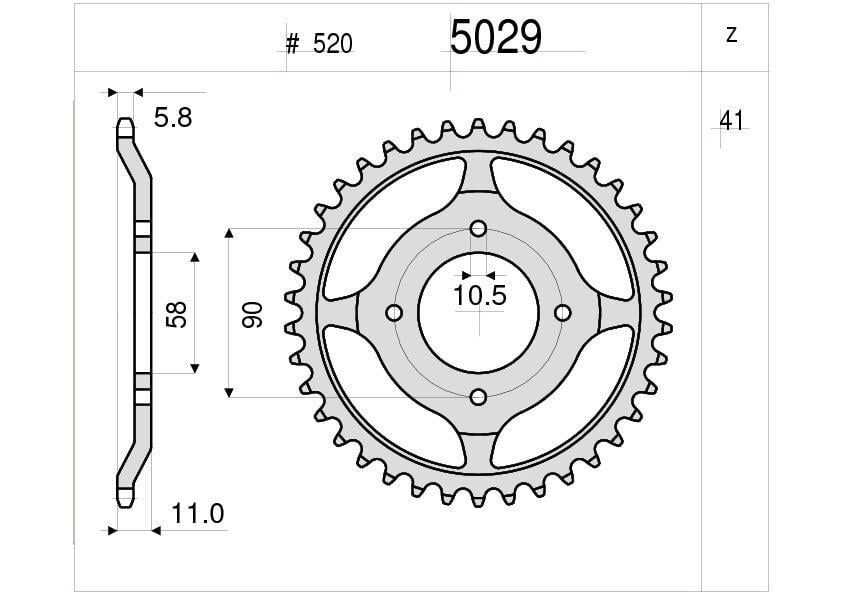 Honda 200 Ognıbene Arka Dişli 41T
