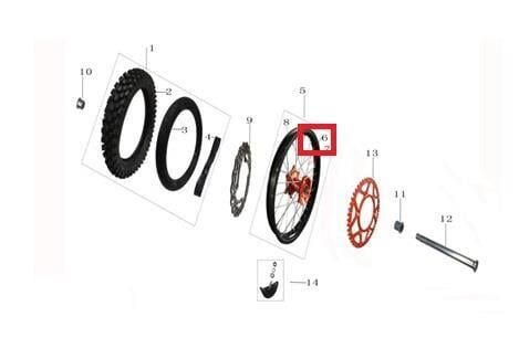 Kayo Kt 250 Arka Jant Teli İç B5