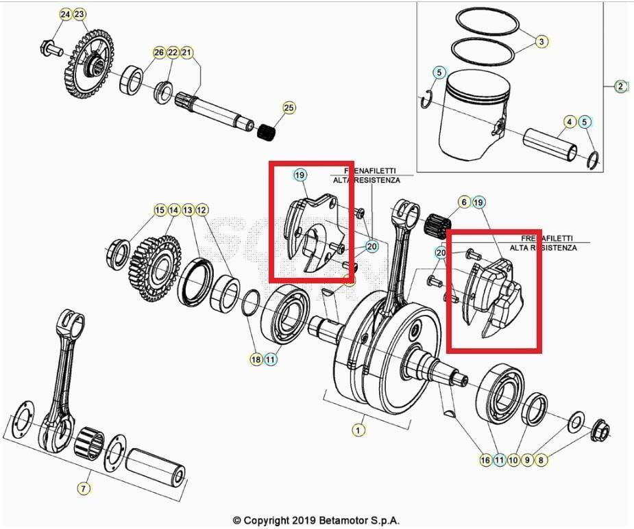 Crank Shaft Insert Rr 2T Beta Orj Yp B4-3