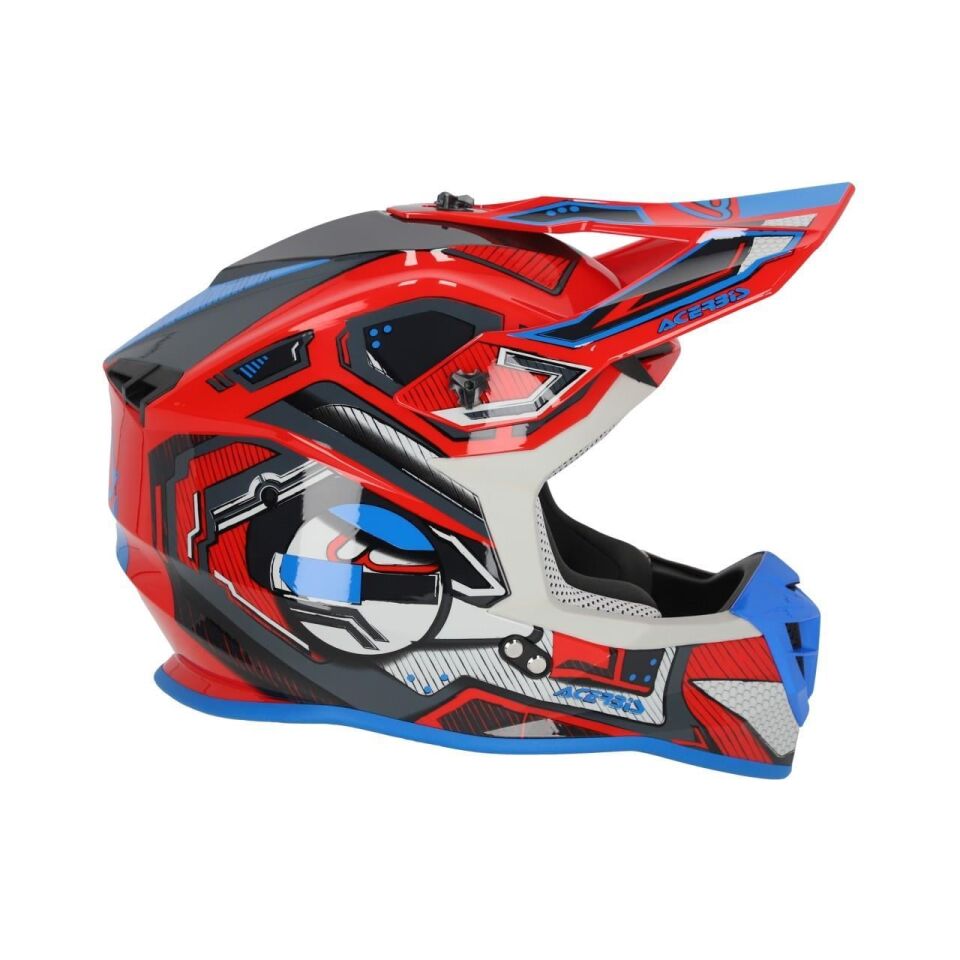 Acerbis Lınear Kask 2206 Kırmızı Mavi