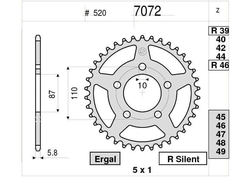 Suzukı Ognıbene Arka Dişli 47T